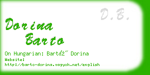 dorina barto business card